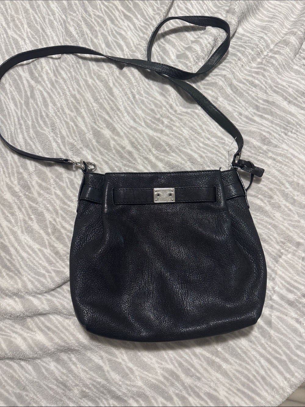 Michael Kors Black Leather Crossbody Shoulder Bag